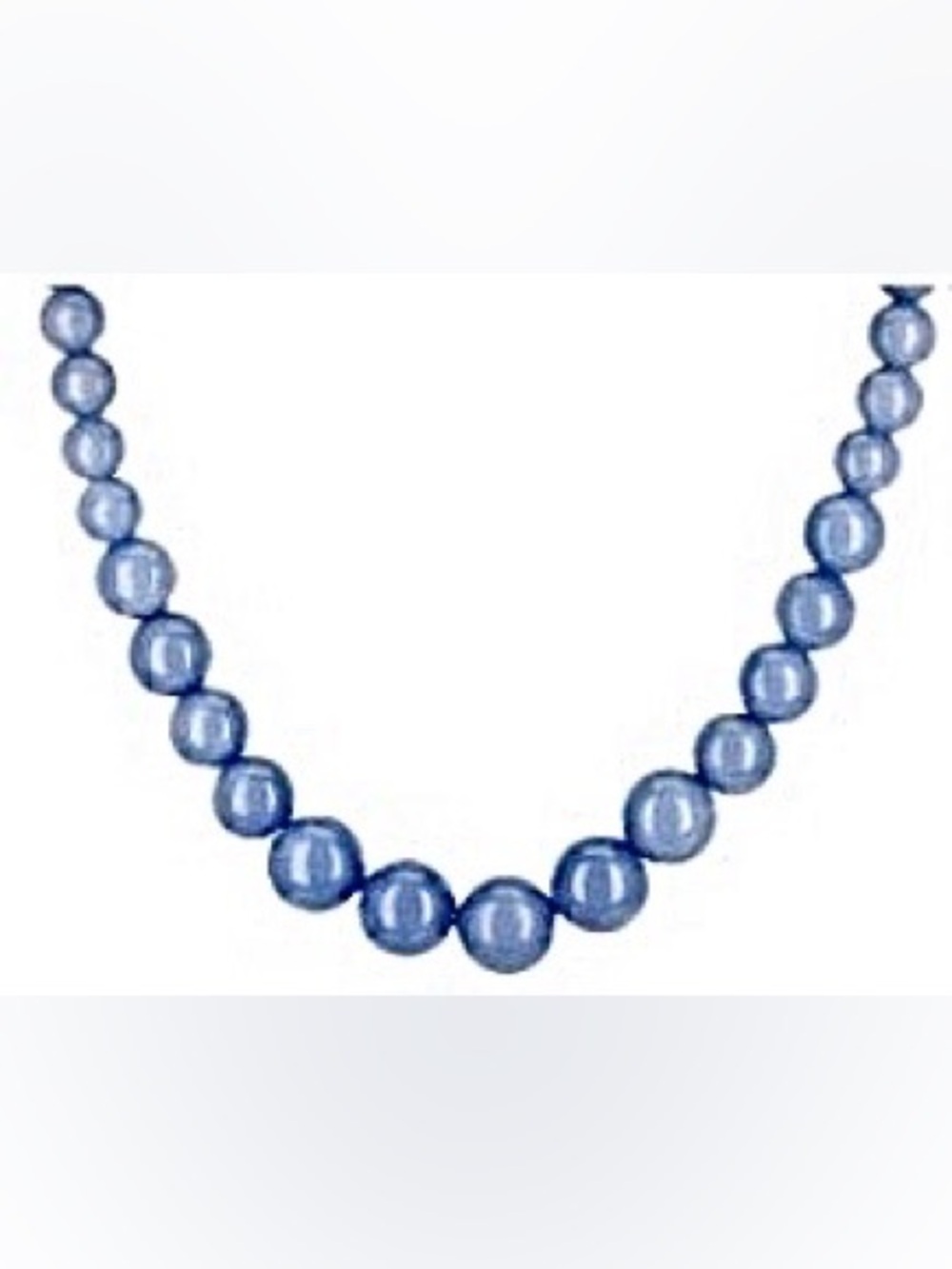 Round Angelite Bead Sterling Silver Necklace 20”